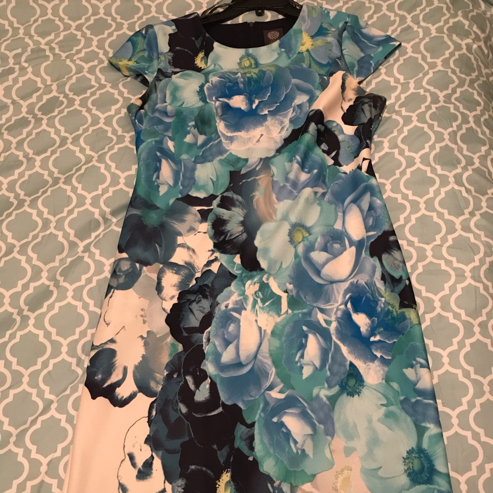 Vince Camuto Scuba cap sleeve dress